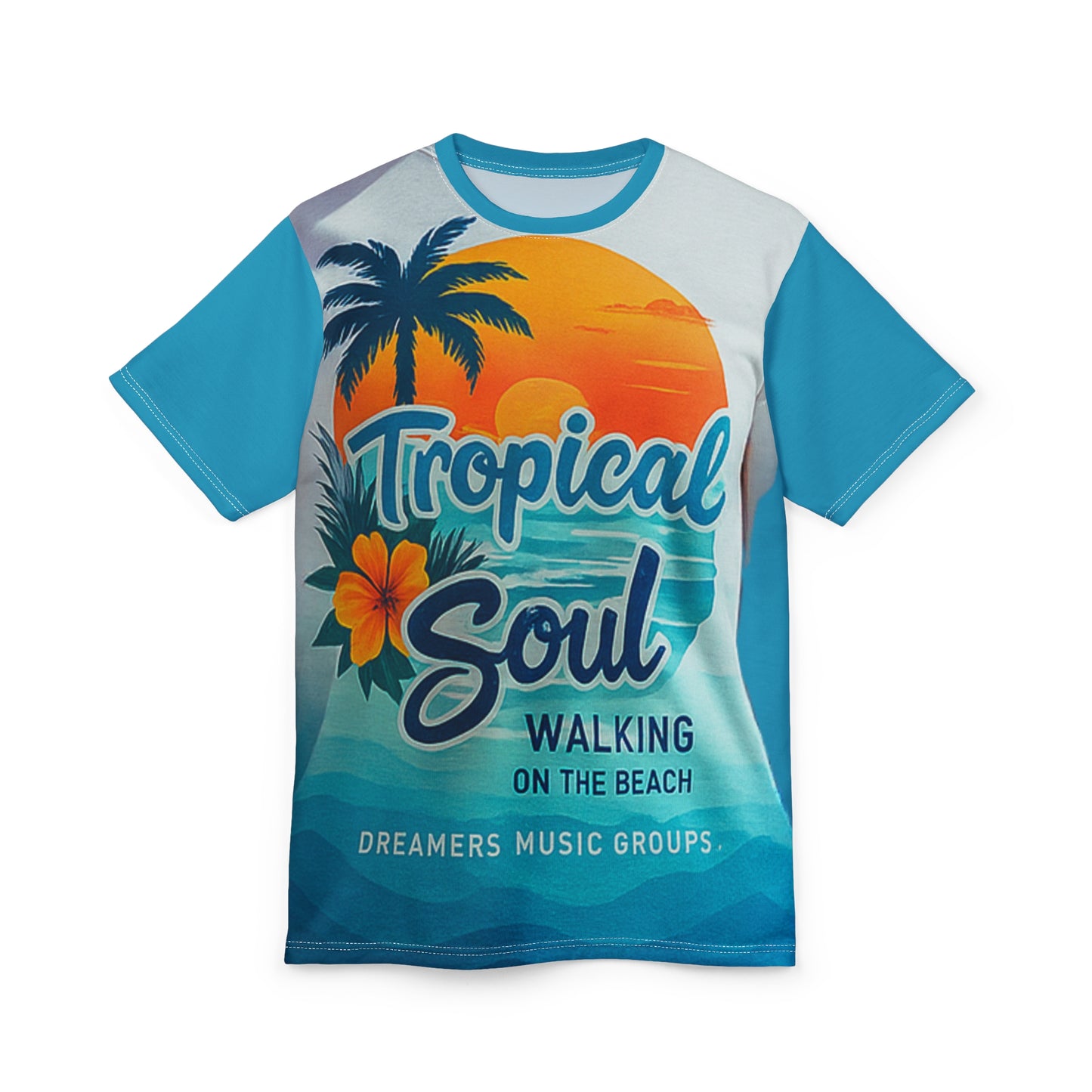 Tropical Soul Unisex Tee | Beach Vibe Shirt, Summer Casual Wear, Vacation Outfit, Music Festival Apparel, Ocean Lover Gift