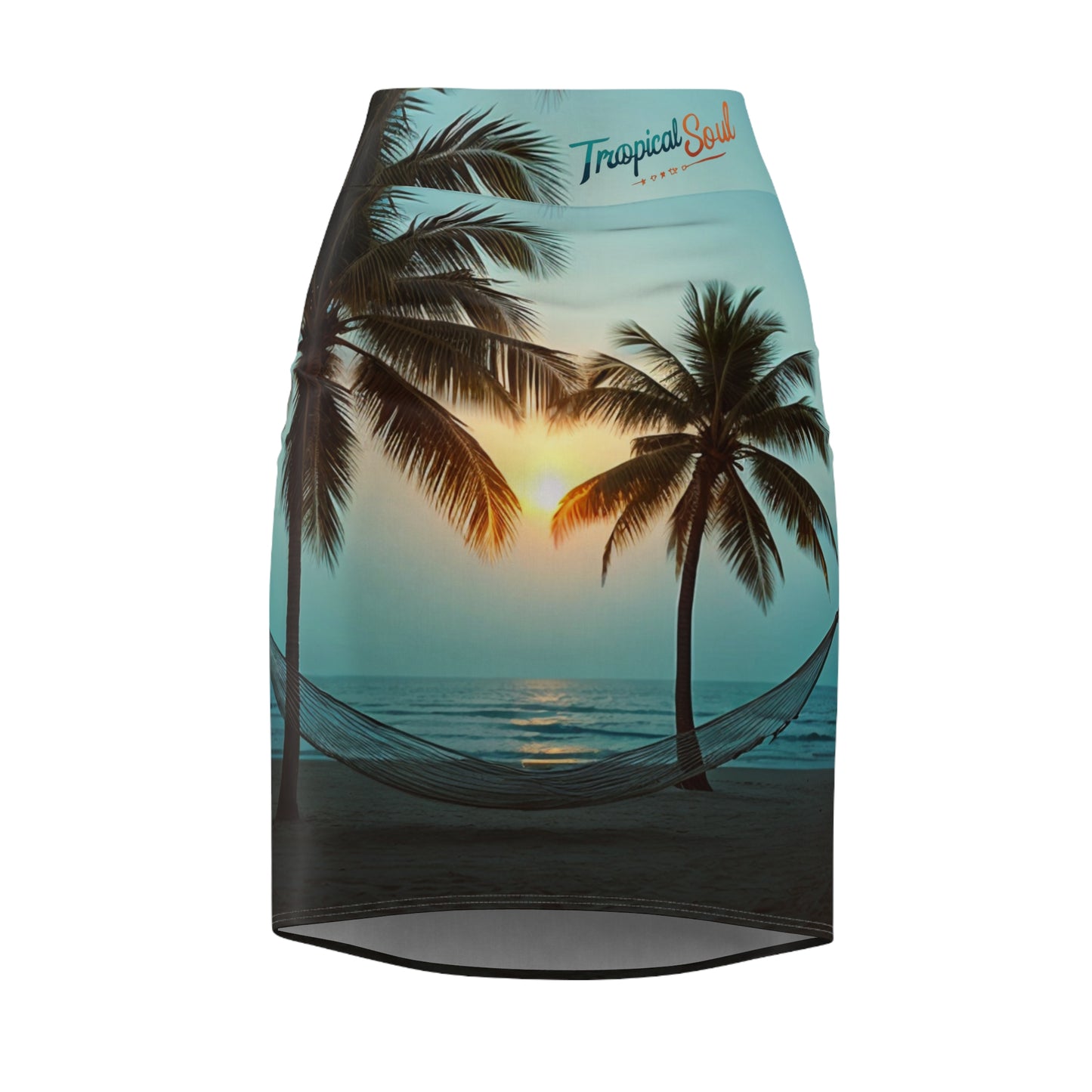 Women's Pencil Skirt (AOP). Tropical soul