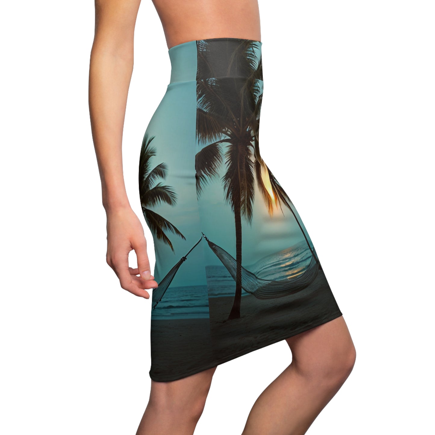 Women's Pencil Skirt (AOP). Tropical soul