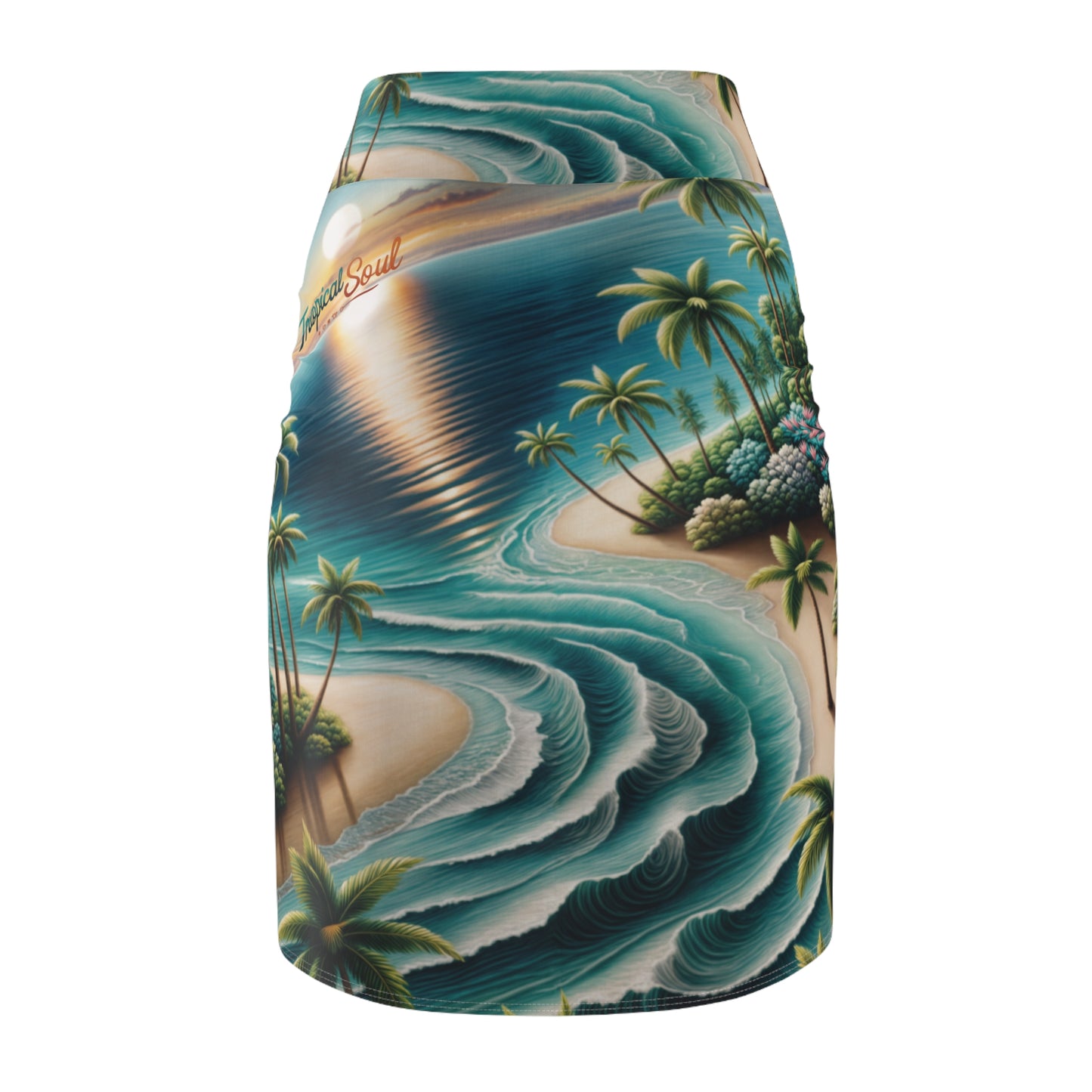 Women's Pencil Skirt (AOP). Tropical soul