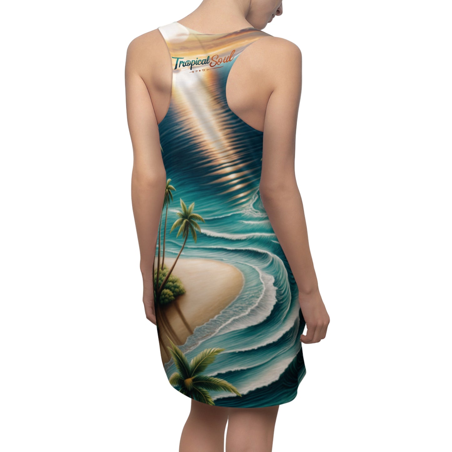 Women's Cut & Sew Racerback Dress (AOP). Tropical soul