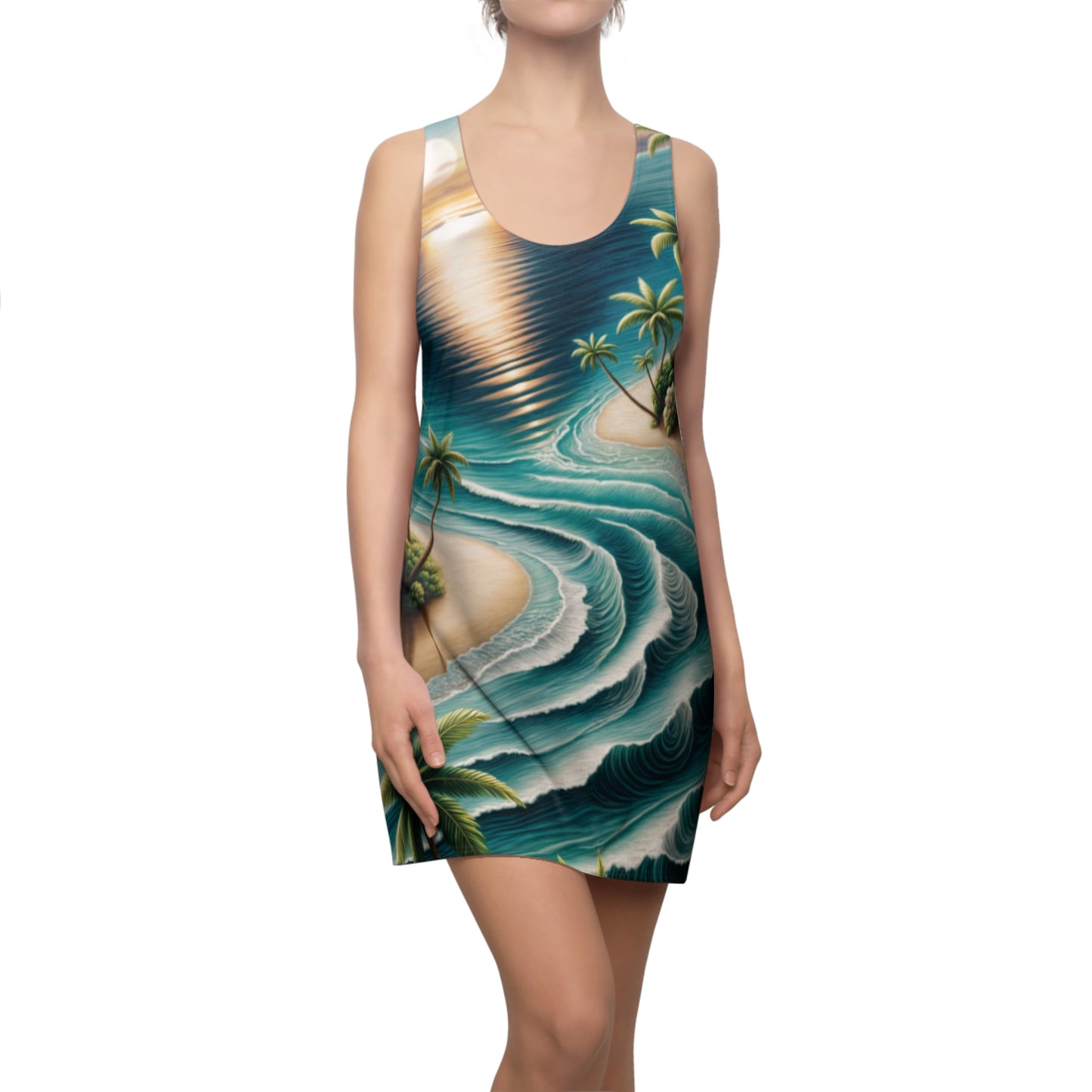 Women's Cut & Sew Racerback Dress (AOP). Tropical soul