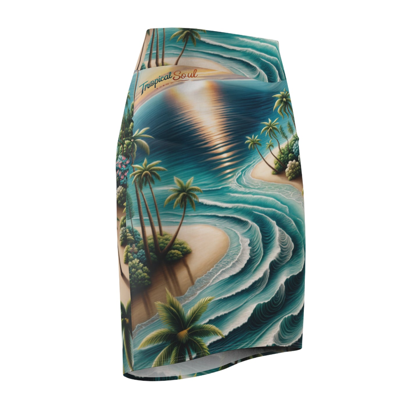 Women's Pencil Skirt (AOP). Tropical soul