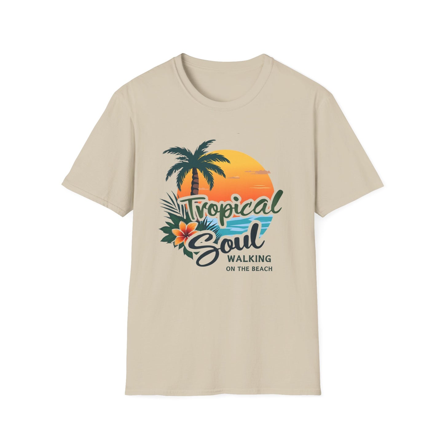 Tropical Soul T-Shirt | Relaxed Beach Vibe | Perfect Gift for Vacationers, Summer Parties, Beach Lovers, and Tropical Getaways