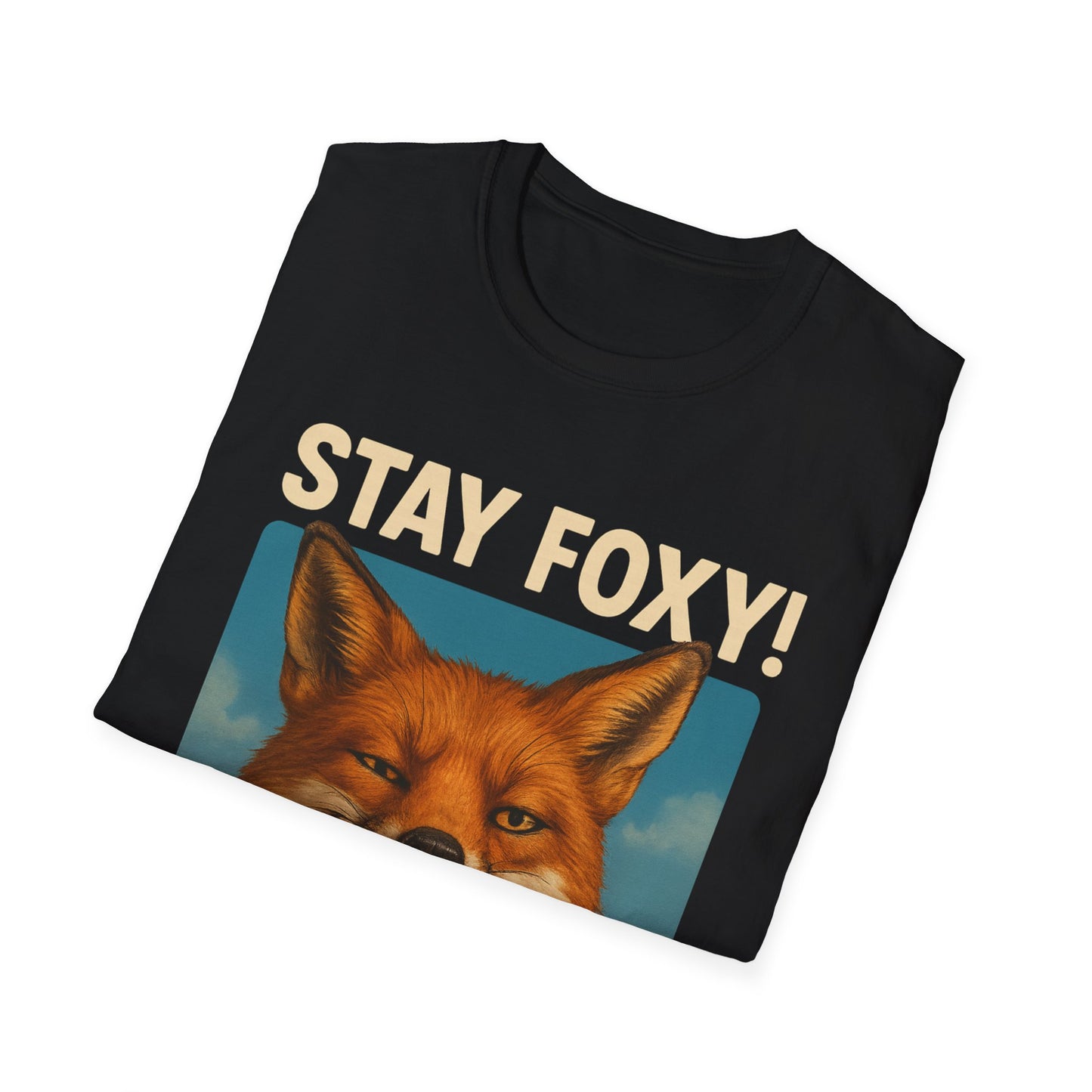 Stay Foxy Unisex Softstyle T-Shirt | Cute Fox Graphic Tee | Trendy Casual Wear | Gift for Animal Lovers | Fun Everyday Tee