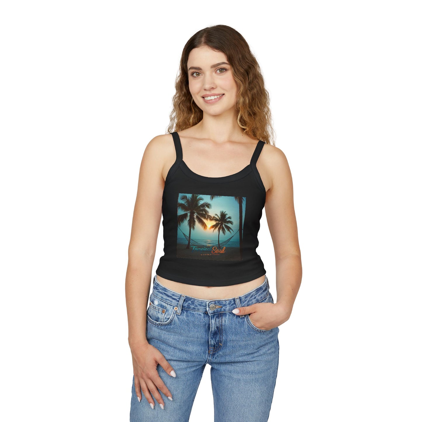 Women's Spaghetti Strap Tank Top. Tropical soul