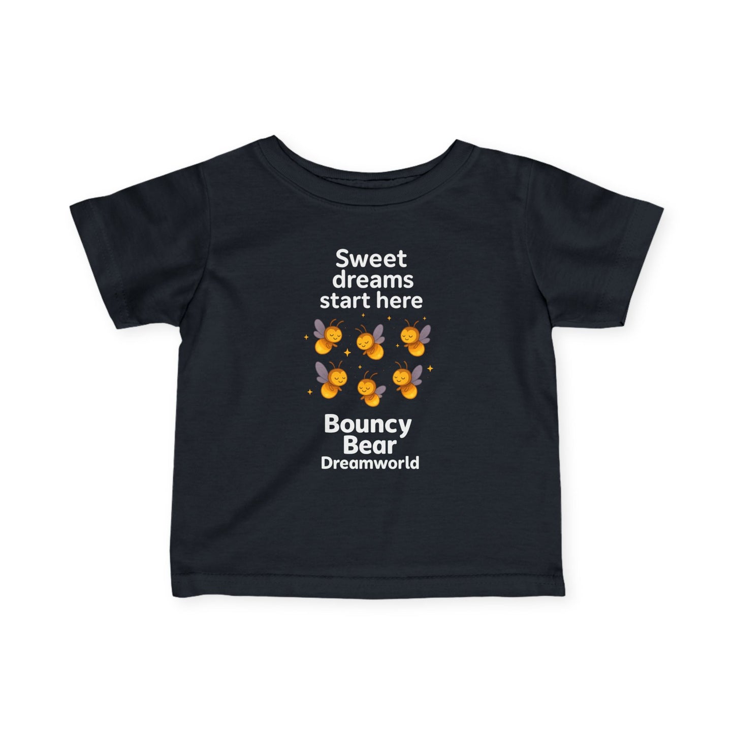 Sweet Dreams Infant Tee, Cute Baby Shirt, Bouncy Bear Tees, Gift for Newborn, Birthday Outfit, Toddler Sleepwear