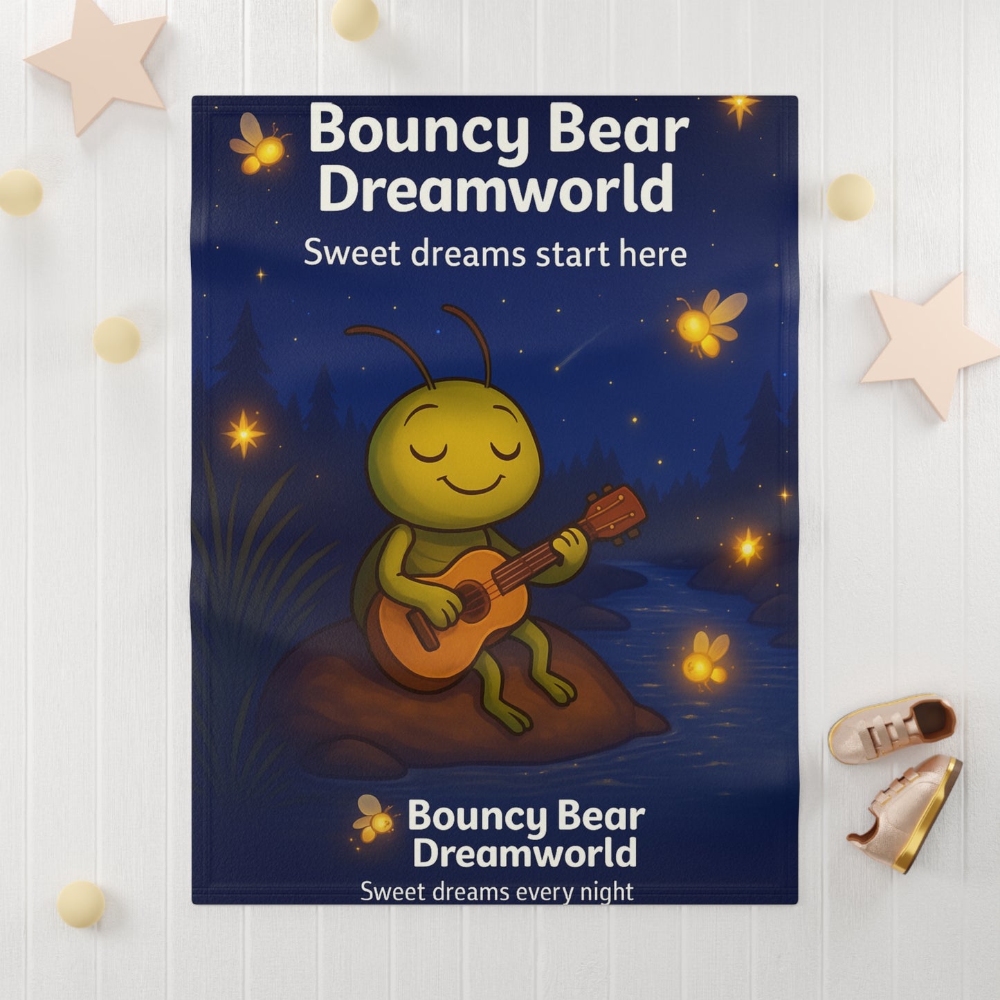 Cozy Fleece Baby Blanket - Wrapped in Dreams, Soft Nursery Decor, Baby Shower Gift, Adorable Bee Design, Snuggle Essential