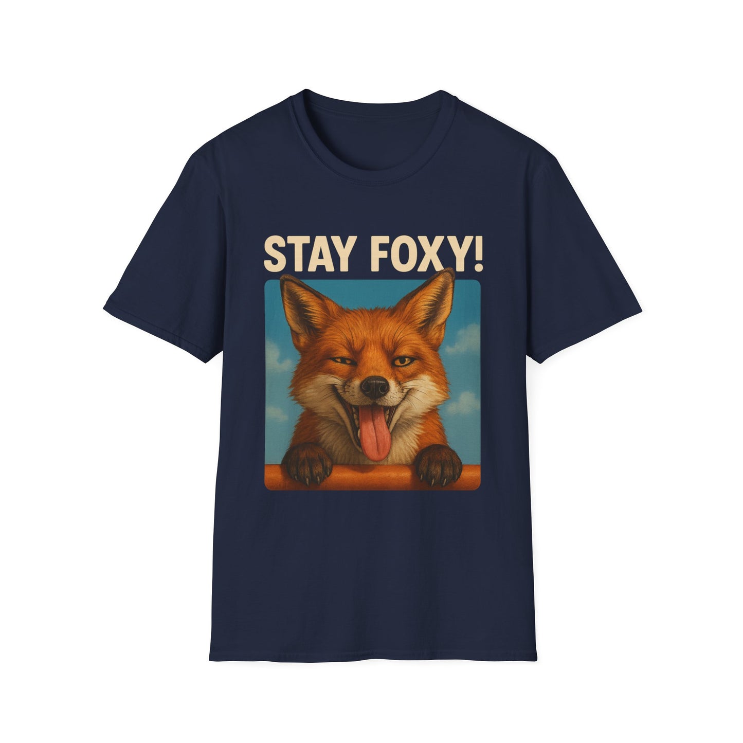 Stay Foxy Unisex Softstyle T-Shirt | Cute Fox Graphic Tee | Trendy Casual Wear | Gift for Animal Lovers | Fun Everyday Tee
