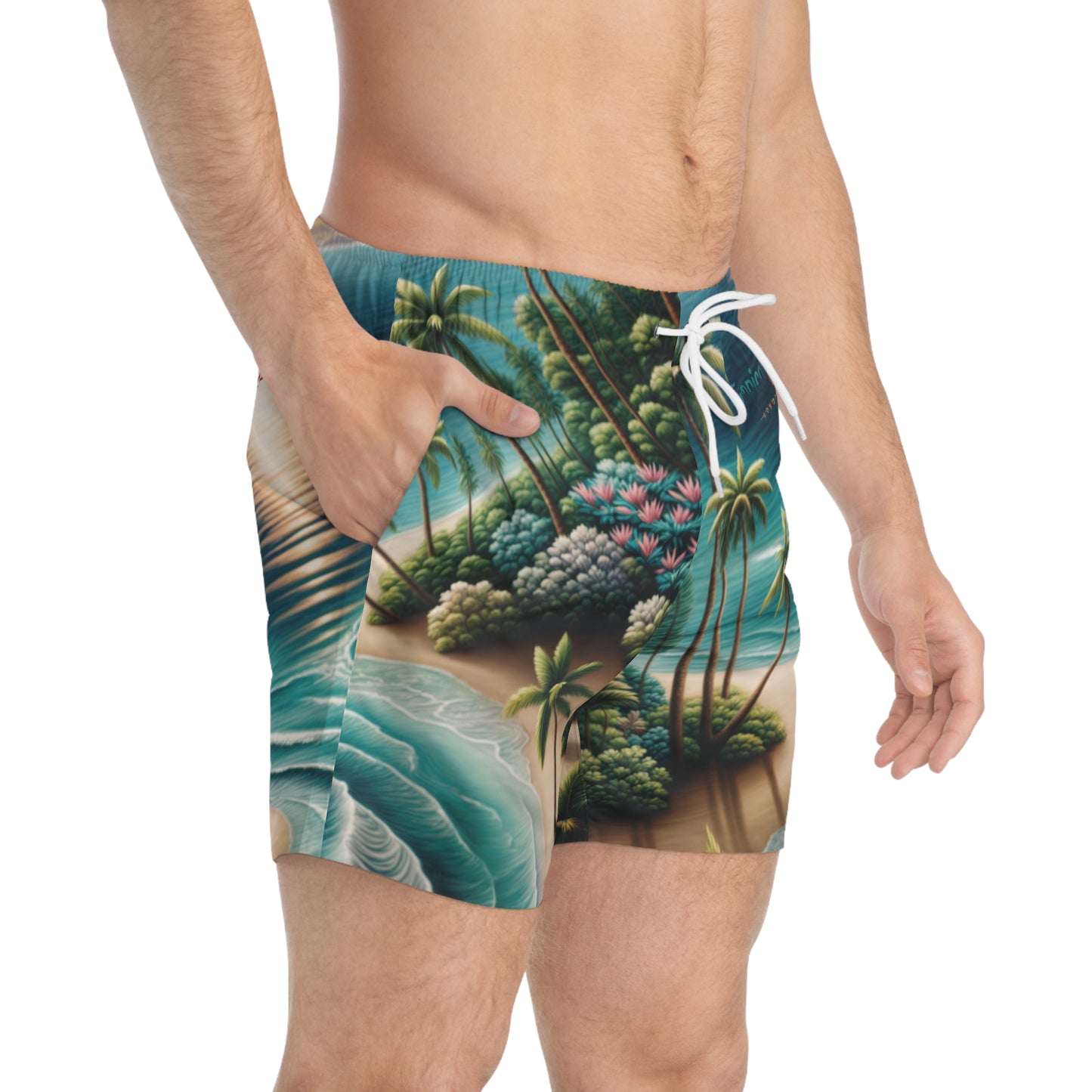 Swim Trunks (AOP). Tropical soul