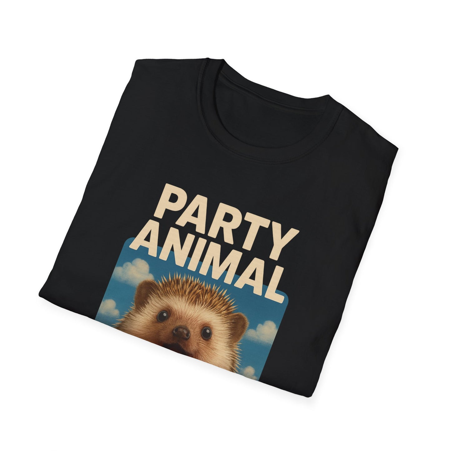 Wild Party Animal T-Shirt, Funny Hedgehog Tee, Unisex Graphic Shirt, Casual Wear, Gift for Animal Lovers, Birthday Shirt