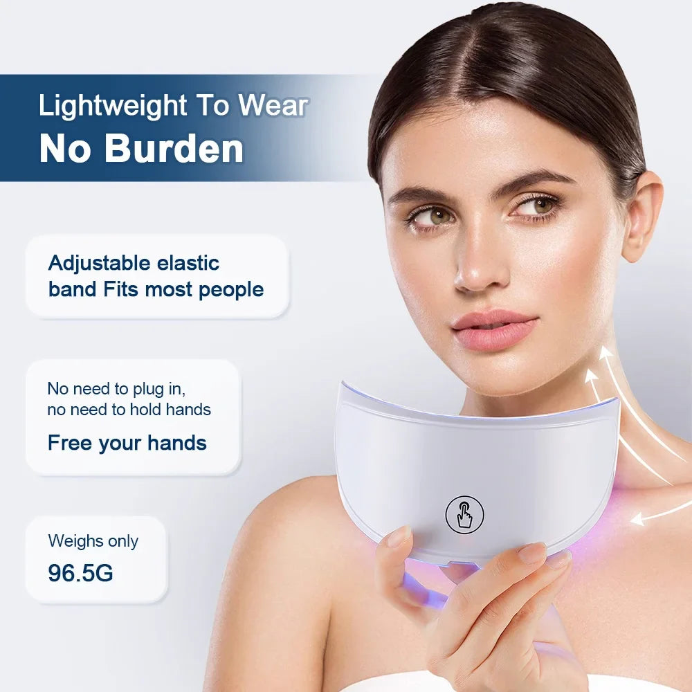 7 Colors LED Facial Mask with Neck Red Light Therapy Mask – Skin Tightening, Lifting & Anti-Aging
