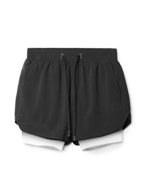 Double layer breathable anti-exposure basketball pants running training sports shorts for men