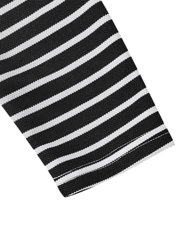 Long Sleeve Henley Shirt Casual Horizontal Striped Henley T-Shirt for men