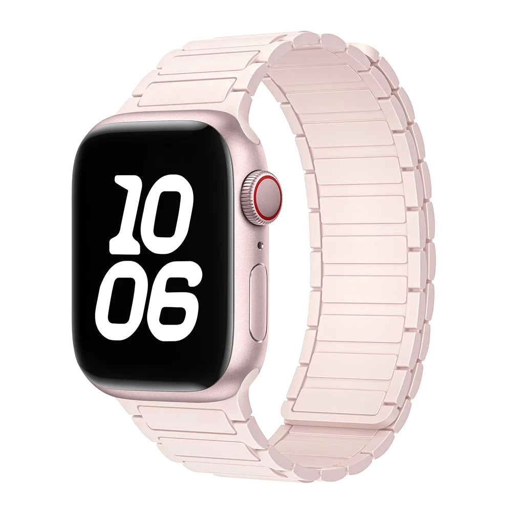 Magnetic Loop For Apple Watch Bands 44mm 40mm 49mm 45mm 41mm 38mm Silicone Bracelet iWatch Series11 10 9 8 7 6 Se ultra 3 strap