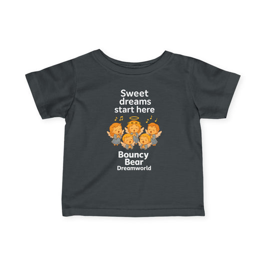 Sweet Dreams Bouncy Bear Infant Tee, Baby T-Shirt, Cute Baby Clothes, Toddler Gift, Nursery Outfit