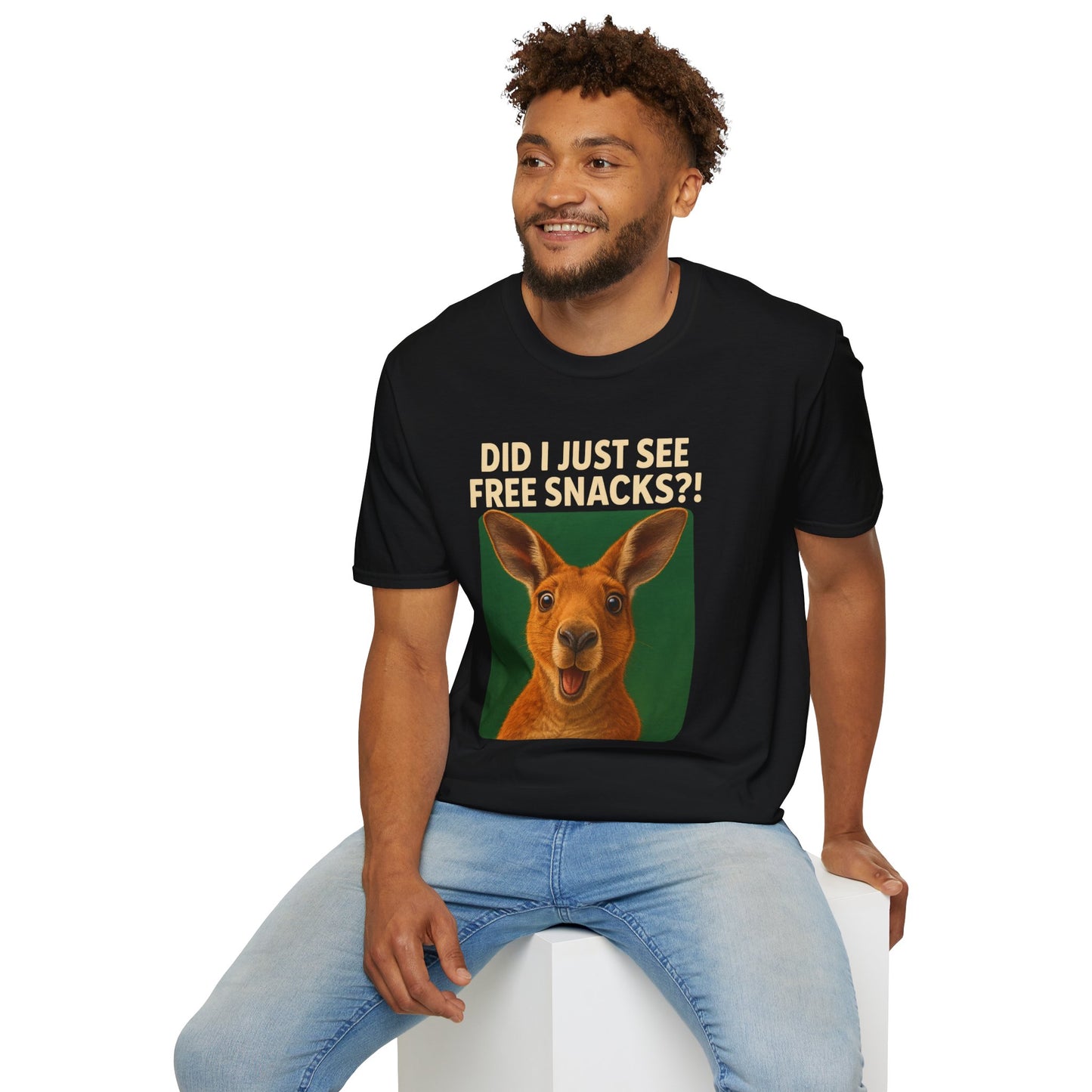 Humorous Kangaroo Tee, Fun Graphic T-Shirt, Quirky Animal Shirt, Gift for Animal Lovers, Casual Wear, Everyday Humor