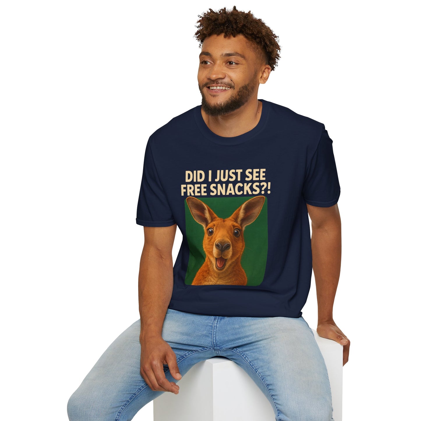 Humorous Kangaroo Tee, Fun Graphic T-Shirt, Quirky Animal Shirt, Gift for Animal Lovers, Casual Wear, Everyday Humor