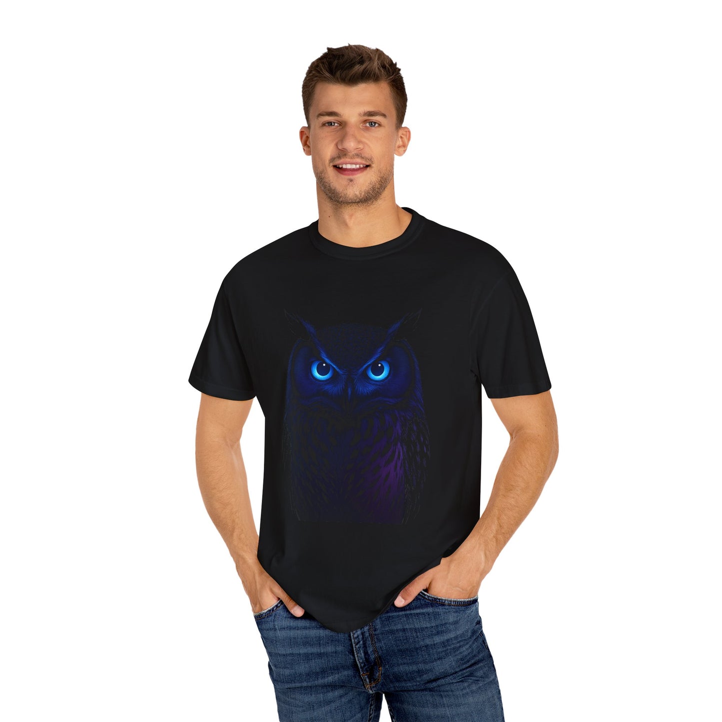 Mystical Owl Unisex T-Shirt, Gift for Nature Lovers, Cute Animal Tee, Casual Style, Owl Lover Apparel, Eco-Friendly Fashion
