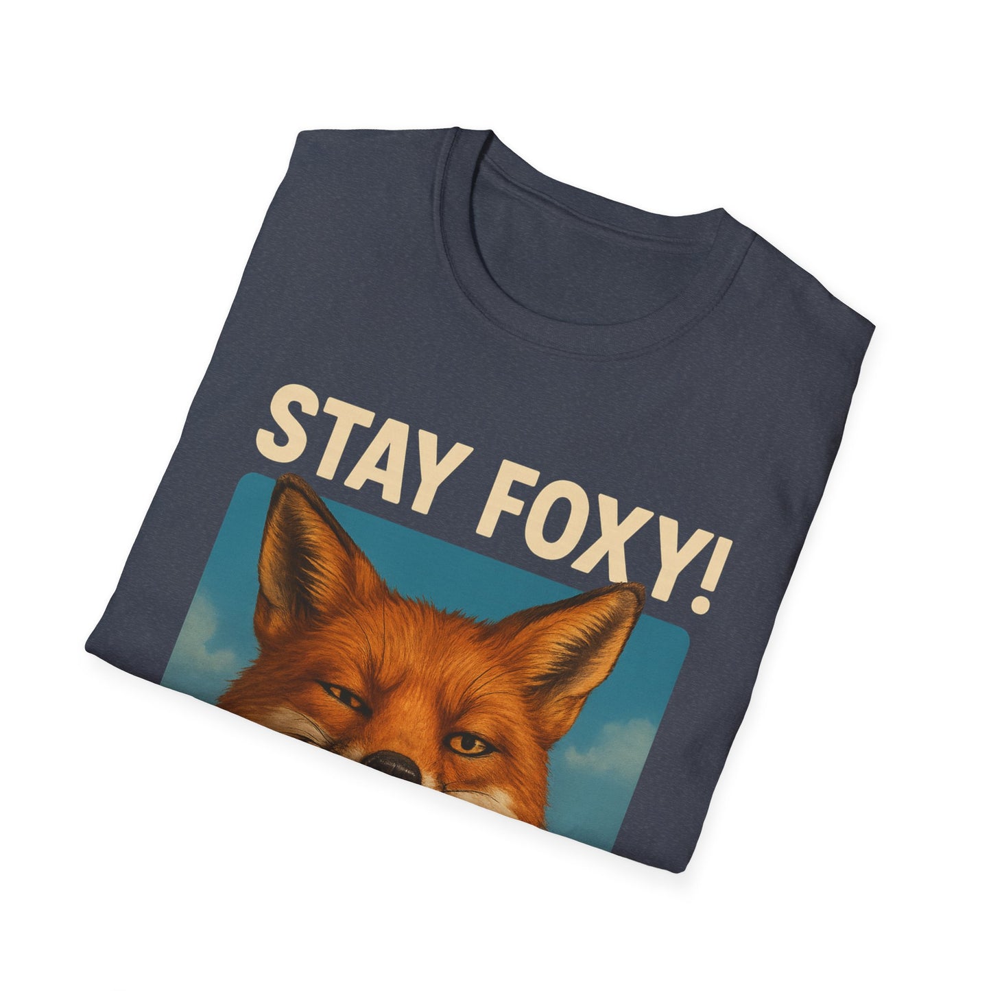 Stay Foxy Unisex Softstyle T-Shirt | Cute Fox Graphic Tee | Trendy Casual Wear | Gift for Animal Lovers | Fun Everyday Tee
