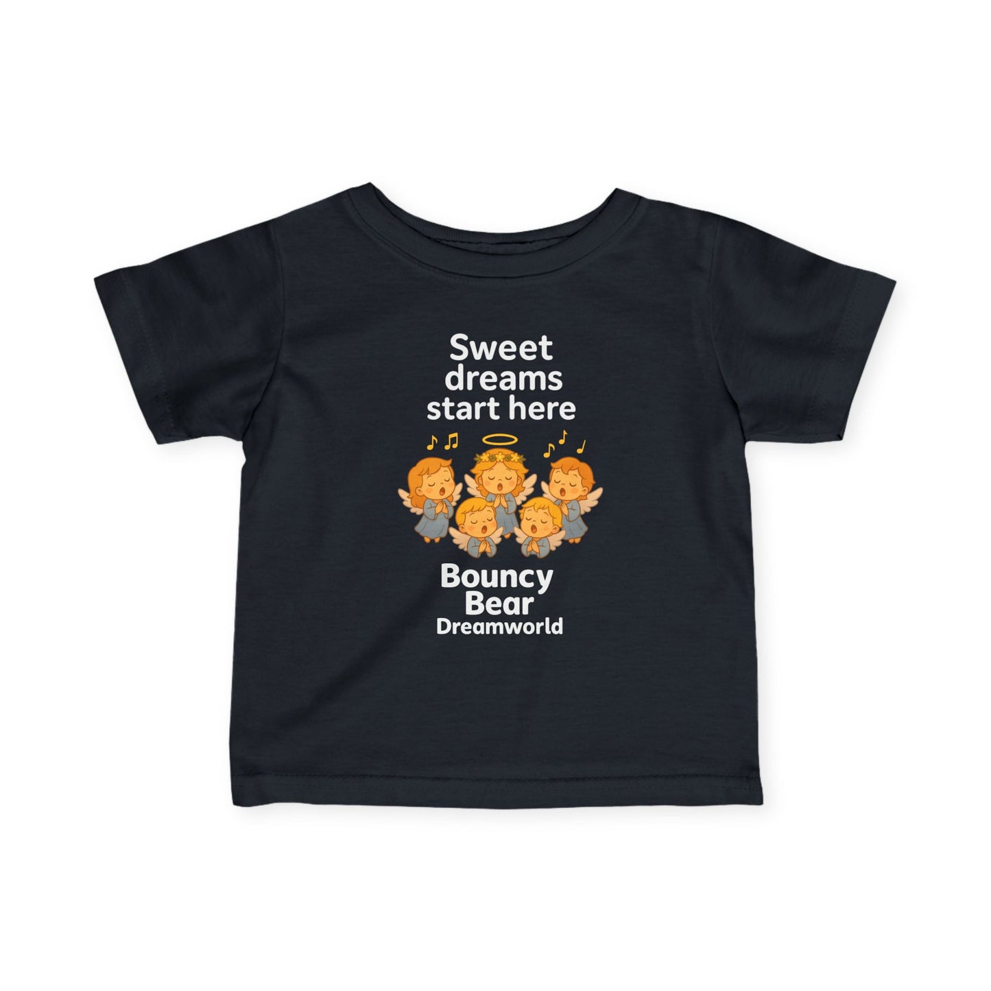 Sweet Dreams Bouncy Bear Infant Tee, Baby T-Shirt, Cute Baby Clothes, Toddler Gift, Nursery Outfit
