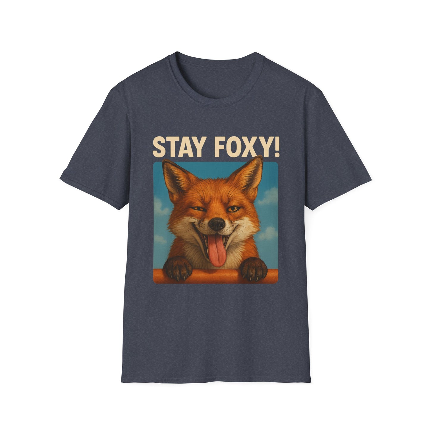 Stay Foxy Unisex Softstyle T-Shirt | Cute Fox Graphic Tee | Trendy Casual Wear | Gift for Animal Lovers | Fun Everyday Tee
