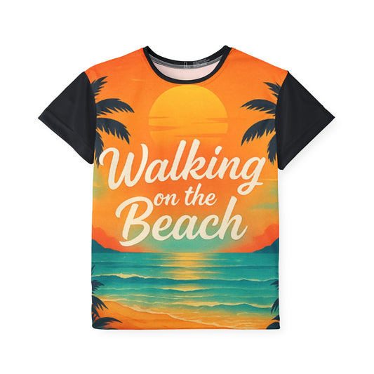 Tropical Beach Kids Jersey, Summer Vacation Shirt, Kids Sportswear, Fun Outdoor Top, Beach Party Gift