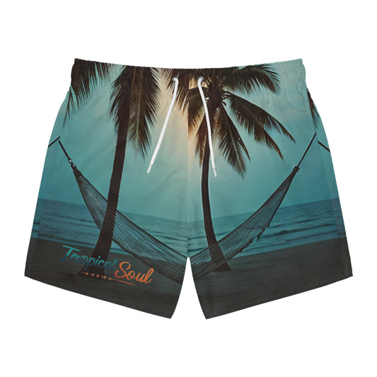 Swim Trunks (AOP). Tropical soul