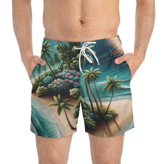 Swim Trunks (AOP). Tropical soul