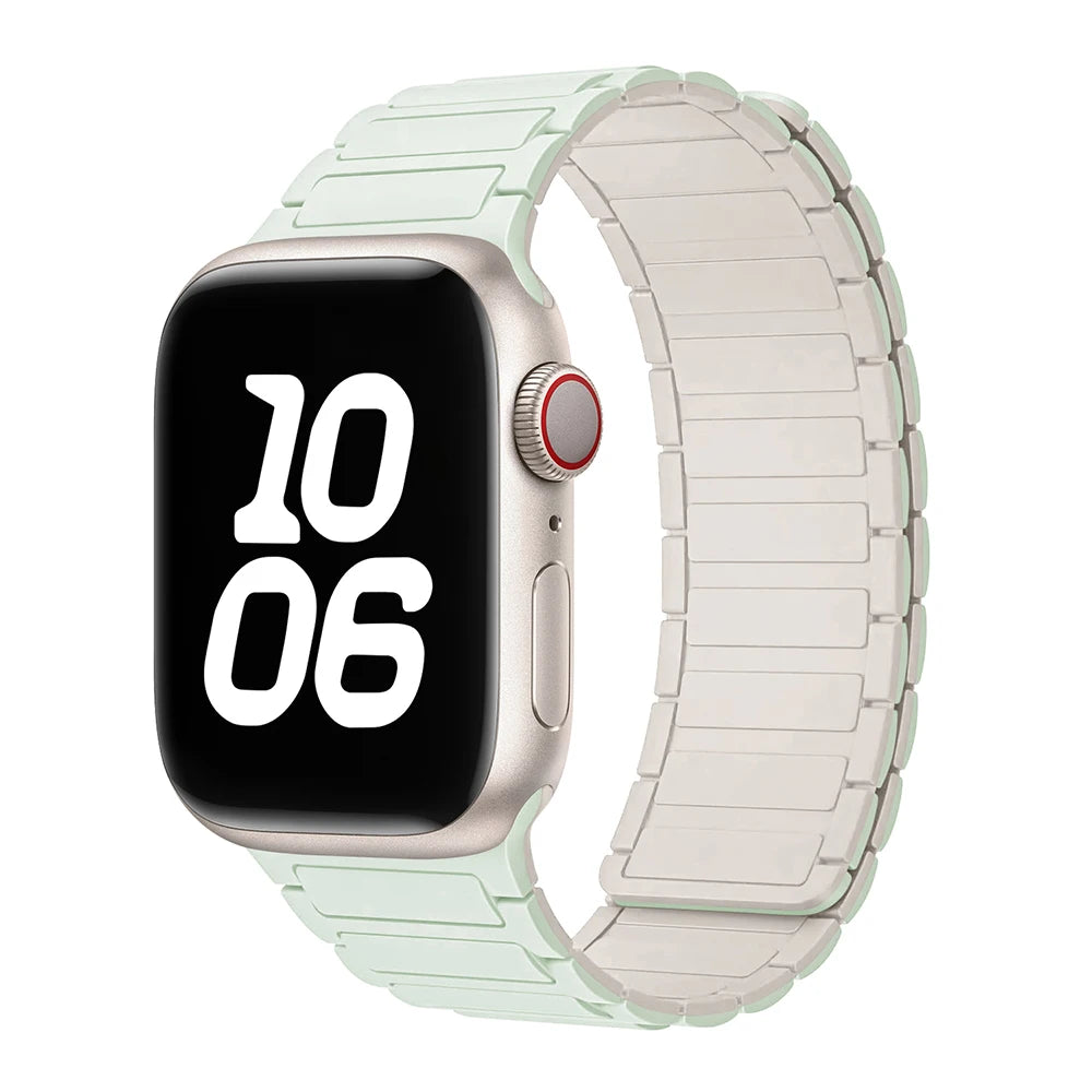 Magnetic Loop For Apple Watch Bands 44mm 40mm 49mm 45mm 41mm 38mm Silicone Bracelet iWatch Series11 10 9 8 7 6 Se ultra 3 strap