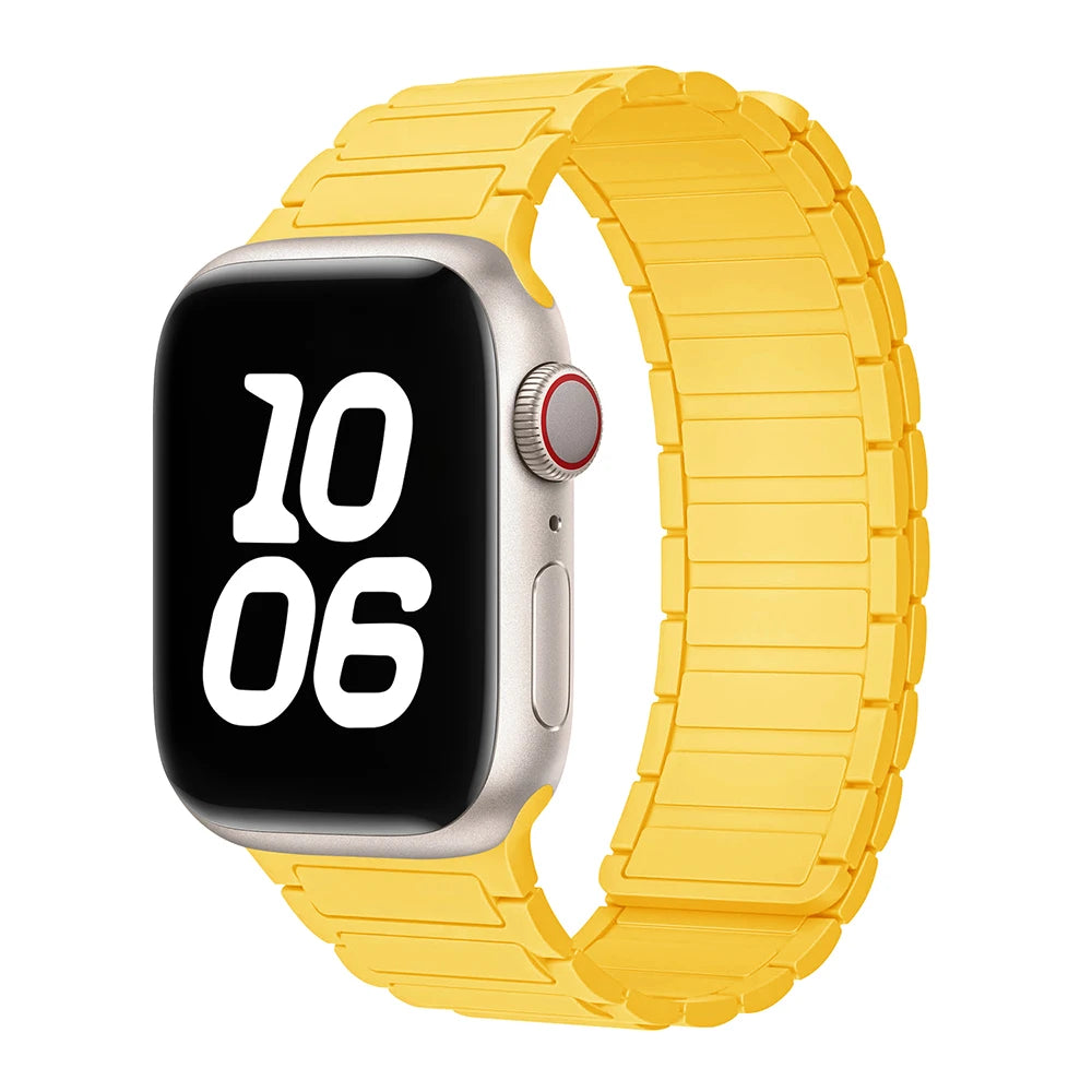 Magnetic Loop For Apple Watch Bands 44mm 40mm 49mm 45mm 41mm 38mm Silicone Bracelet iWatch Series11 10 9 8 7 6 Se ultra 3 strap