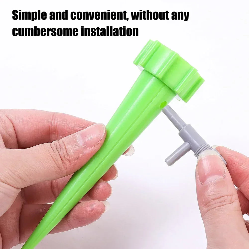 12PCS Garden Automatic Watering System Flower Plants Self Watering Drip Irrigation System Adjustable Auto Water Dripper Device