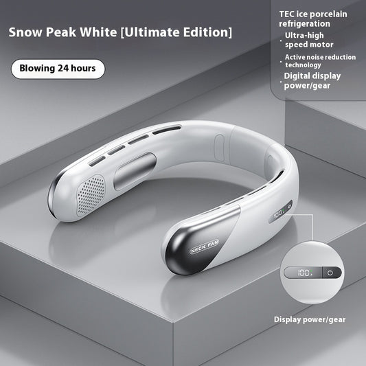 Usb Mini-portable Digital Display Bladeless Halter Fan
