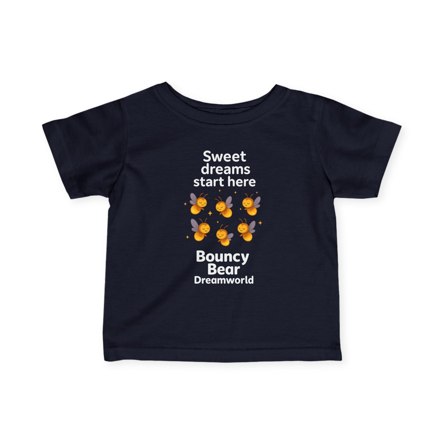 Sweet Dreams Infant Tee, Cute Baby Shirt, Bouncy Bear Tees, Gift for Newborn, Birthday Outfit, Toddler Sleepwear