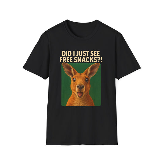 Humorous Kangaroo Tee, Fun Graphic T-Shirt, Quirky Animal Shirt, Gift for Animal Lovers, Casual Wear, Everyday Humor