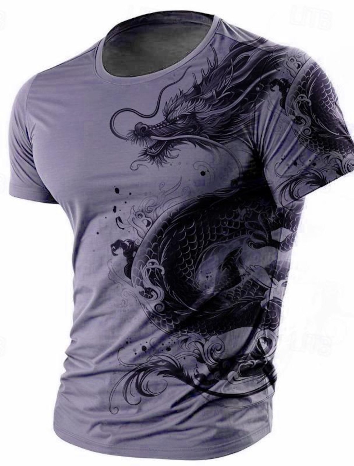Men's Animal Dragon Pattern Retro Casual 3D Printed T-shirt