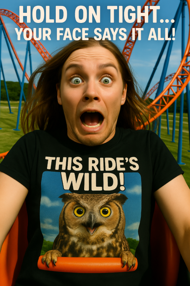 Wild Owl T-Shirt - Fun Graphic Tee for Nature Lovers, Gifts for Adventurers, Unisex Shirt, Perfect for Casual Outings, Eco-Friendly Fashion