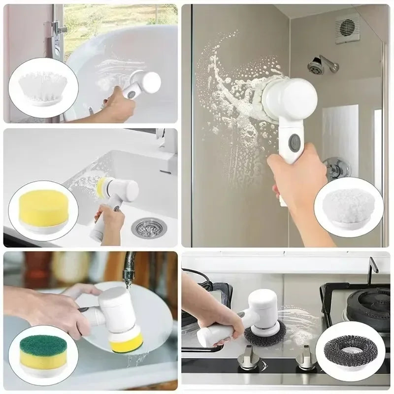 Cordless Electric Spin Scrubber - 5-in-1 Power
