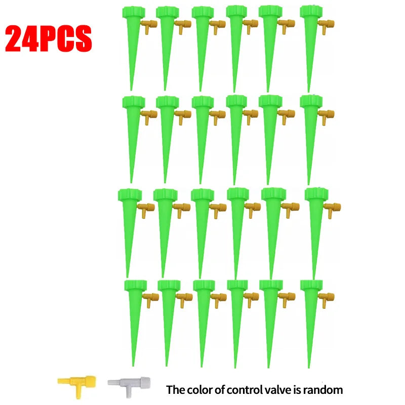 12PCS Garden Automatic Watering System Flower Plants Self Watering Drip Irrigation System Adjustable Auto Water Dripper Device