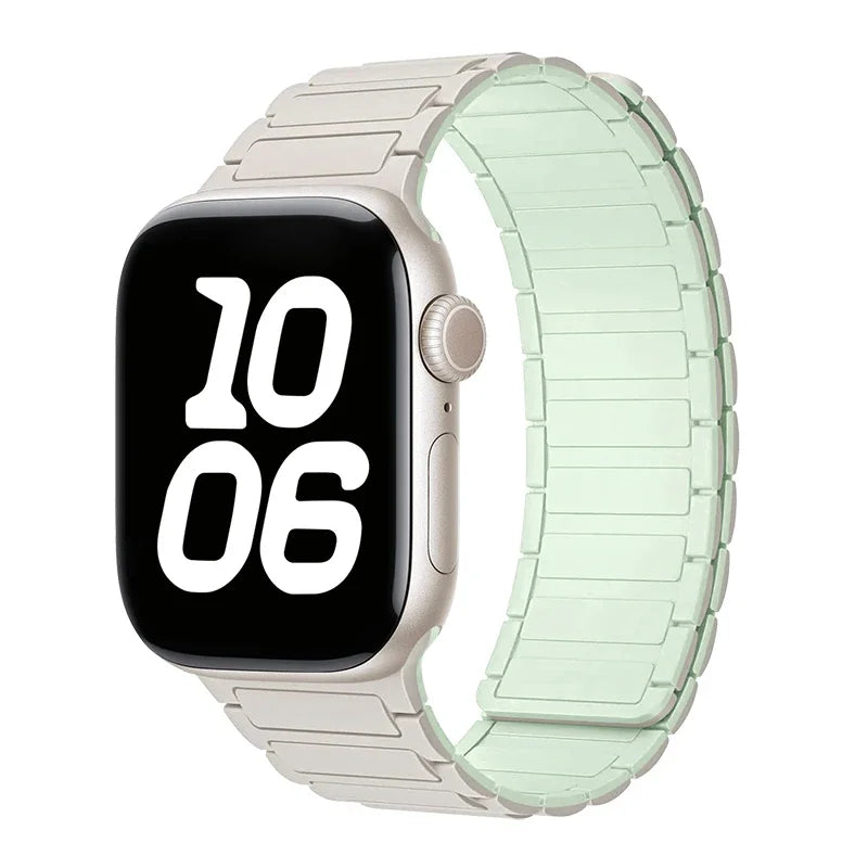 Silicone Strap for Apple Watch 46mm 42mm 49mm 44mm 40mm 45mm 41mm Magnetic Band for IWatch Ultra 2 Series 10 9 8 7 6 SE 5 4 3