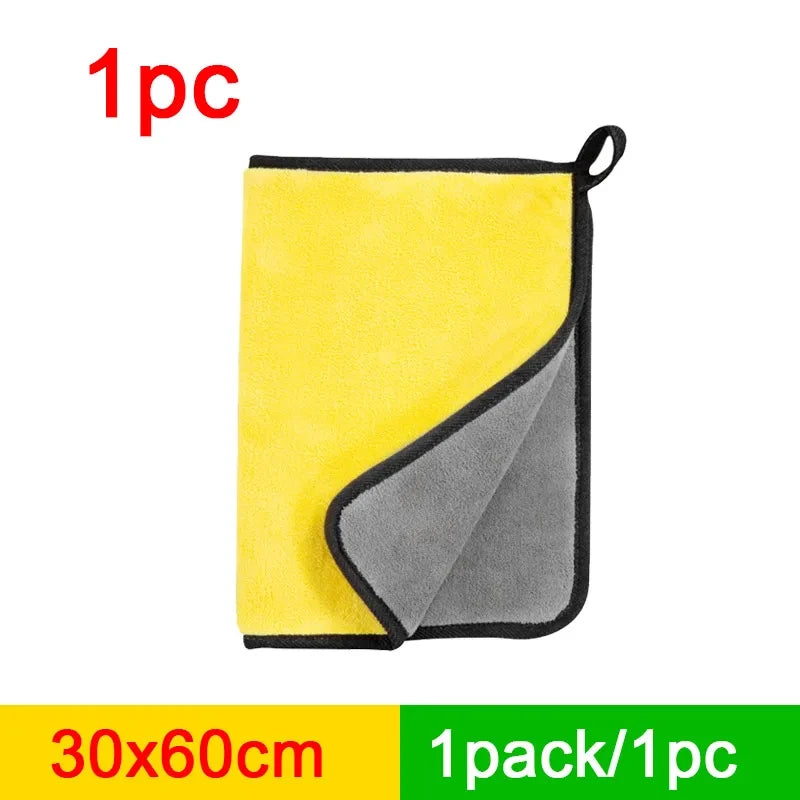 Car Wash Microfiber Towel 30x30/60CM Car Cleaning Drying Cloth Hemming Car Care Cloth Detailing Car Wash Towel