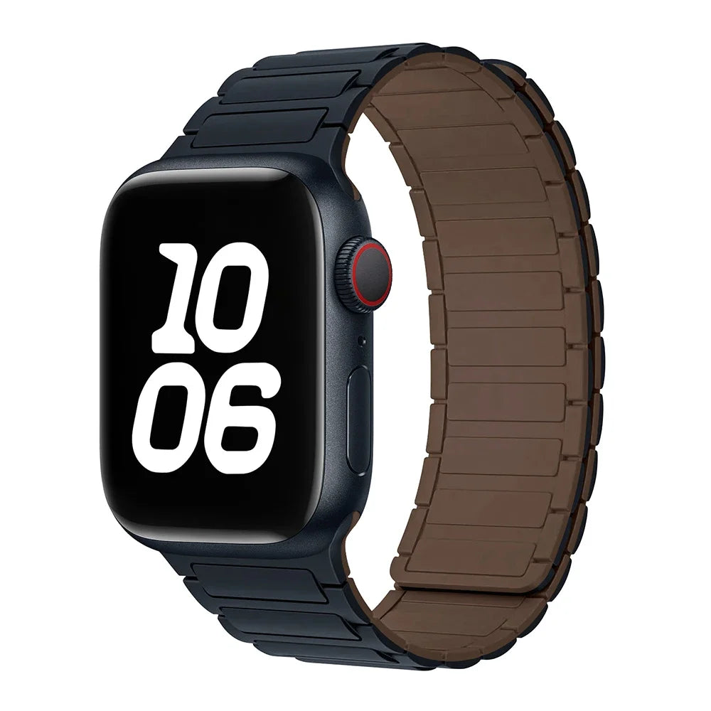 Silicone Strap for Apple Watch 46mm 42mm 49mm 44mm 40mm 45mm 41mm Magnetic Band for IWatch Ultra 2 Series 10 9 8 7 6 SE 5 4 3