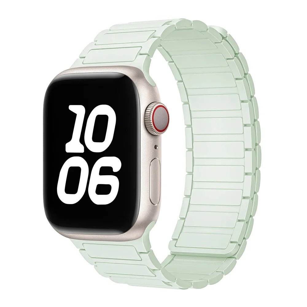 Silicone Strap for Apple Watch 46mm 42mm 49mm 44mm 40mm 45mm 41mm Magnetic Band for IWatch Ultra 2 Series 10 9 8 7 6 SE 5 4 3