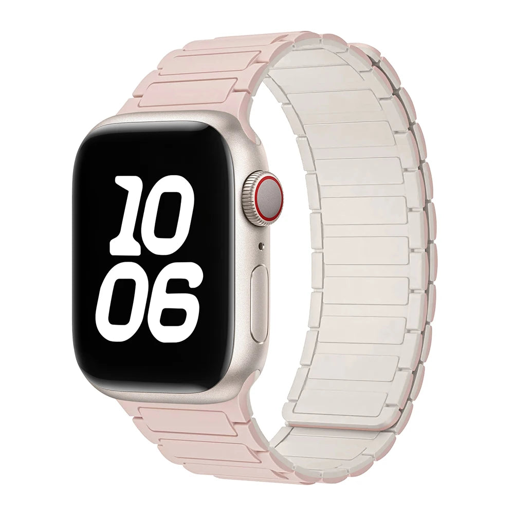 Magnetic Loop For Apple Watch Bands 44mm 40mm 49mm 45mm 41mm 38mm Silicone Bracelet iWatch Series11 10 9 8 7 6 Se ultra 3 strap