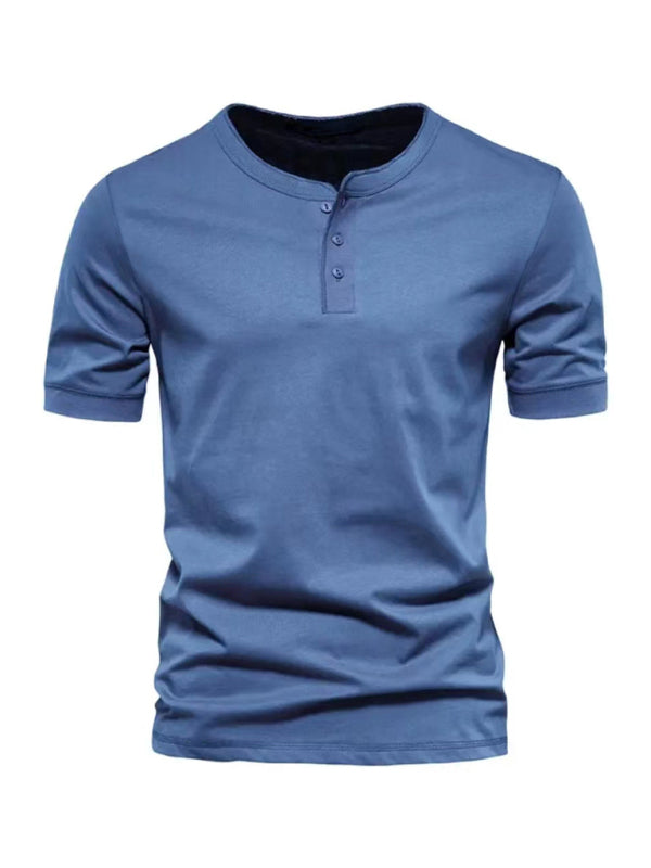 Henry Crewneck Short Sleeve T-Shirt Men's Slim Fit